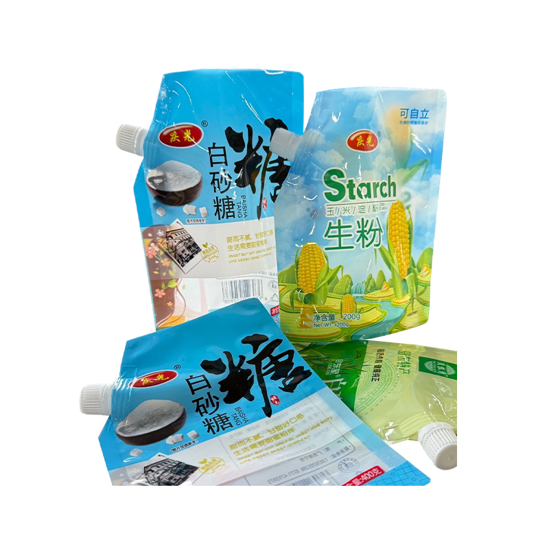 Wholesale Takeaway Self-Supporting Disposable Mushroom Soup Bag Packaging Bag Sugar Grain Sugar Bag Suction Bag